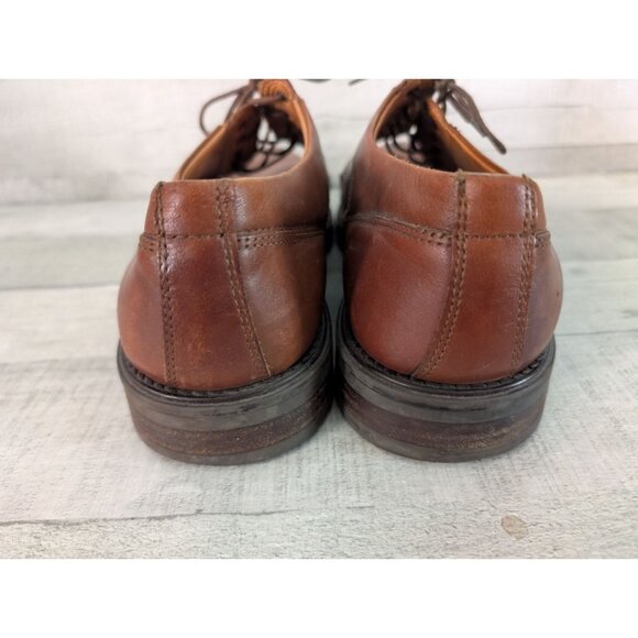 Clarks Mens Brown Leather Dress Shoes Size 10 M Made In Italy - Picture 5 of 6